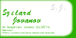 szilard jovanov business card